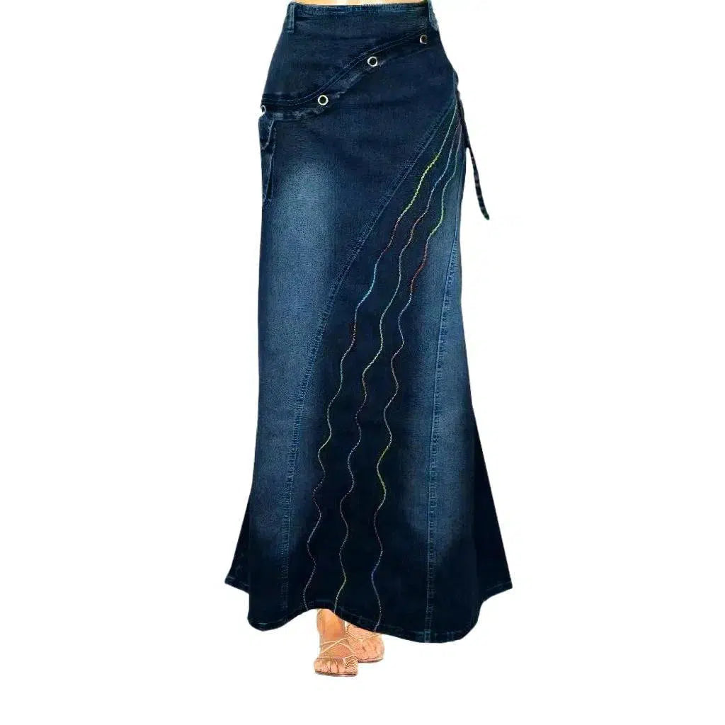 Street high-waist women's jean skirt