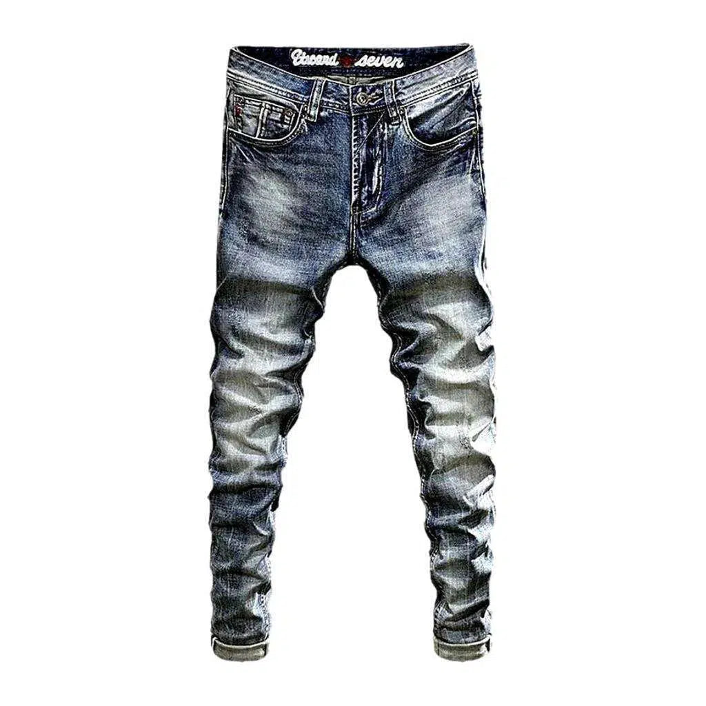 Street men's whiskered jeans