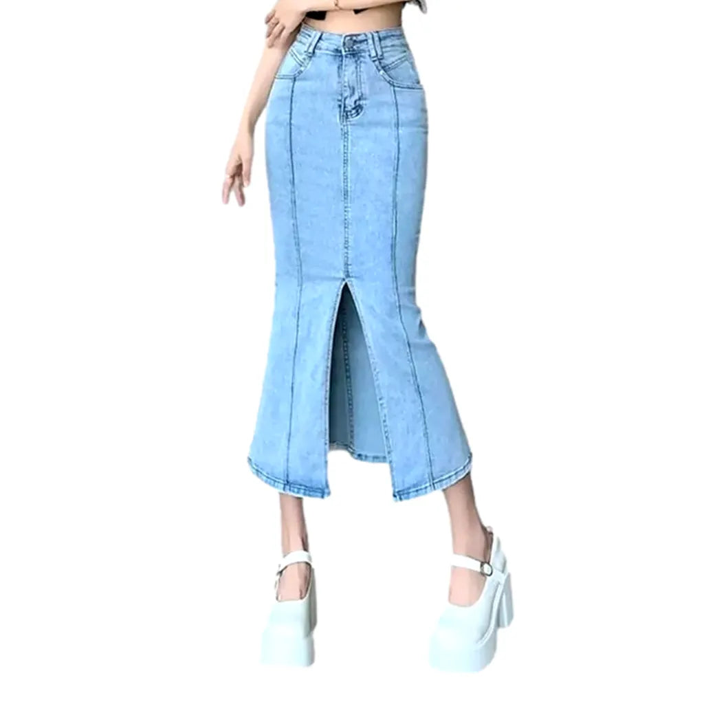 Street mermaid jeans skirt
 for women