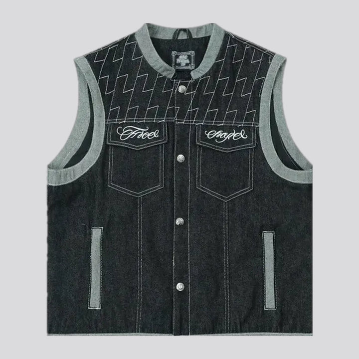 Street Style Regular Fit Men's Jeans Vest | Jeans4you.shop