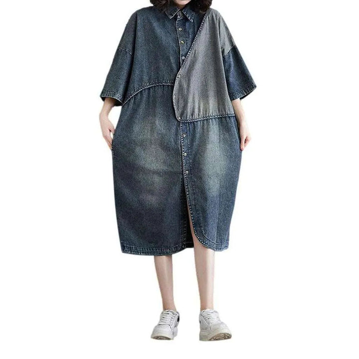 Street style women's denim coat