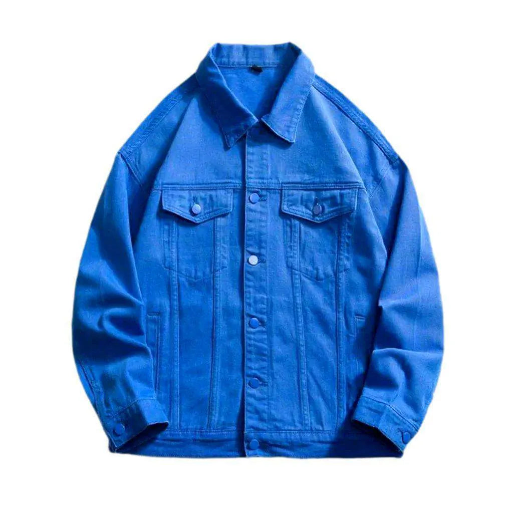 Street trend color denim jacket