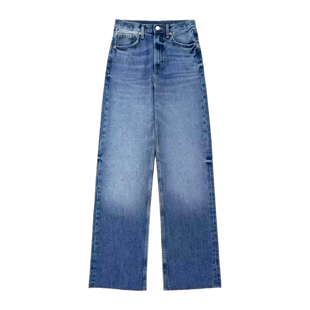 Street women's raw-hem jeans