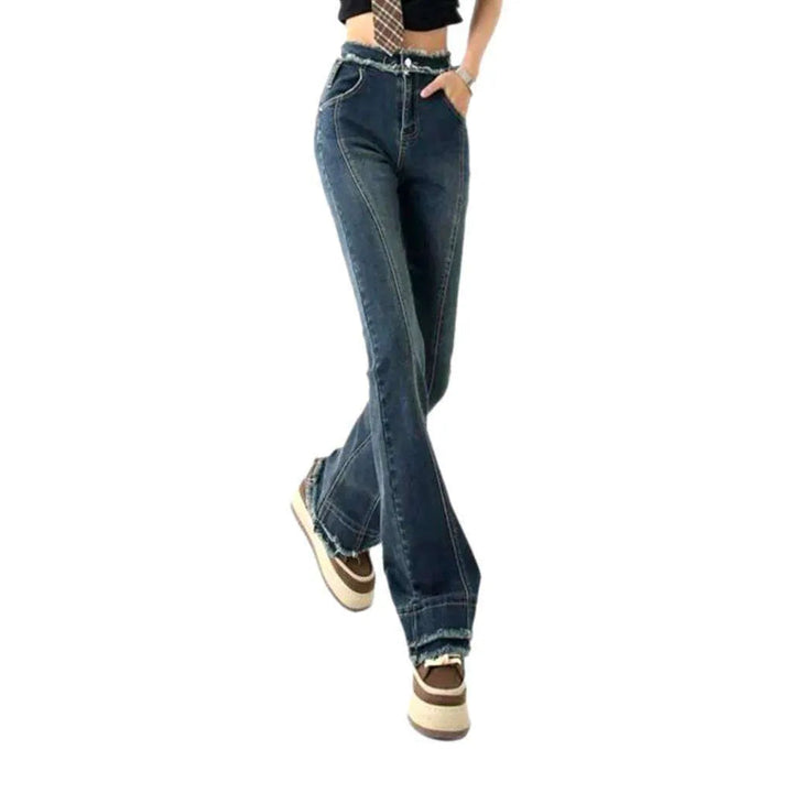 Street women's vintage jeans