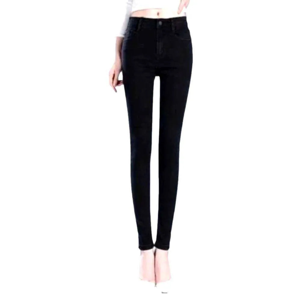 Stretchy monochrome jeans
 for ladies