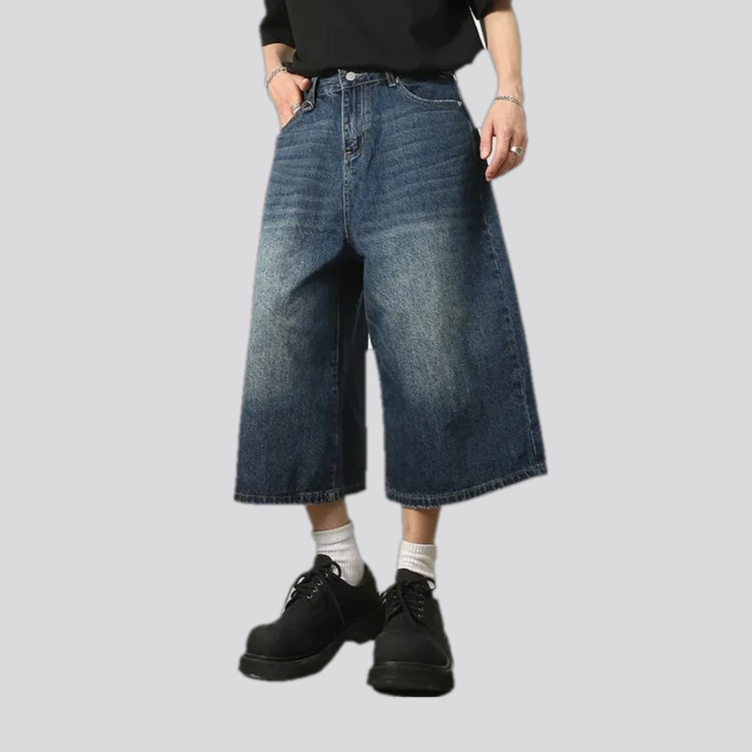 Stylish Baggy Faded Midweight Men's Jean Shorts | Jeans4you.shop