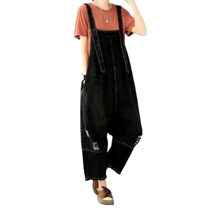 Stylish Jeans Dungaree for Women - Black