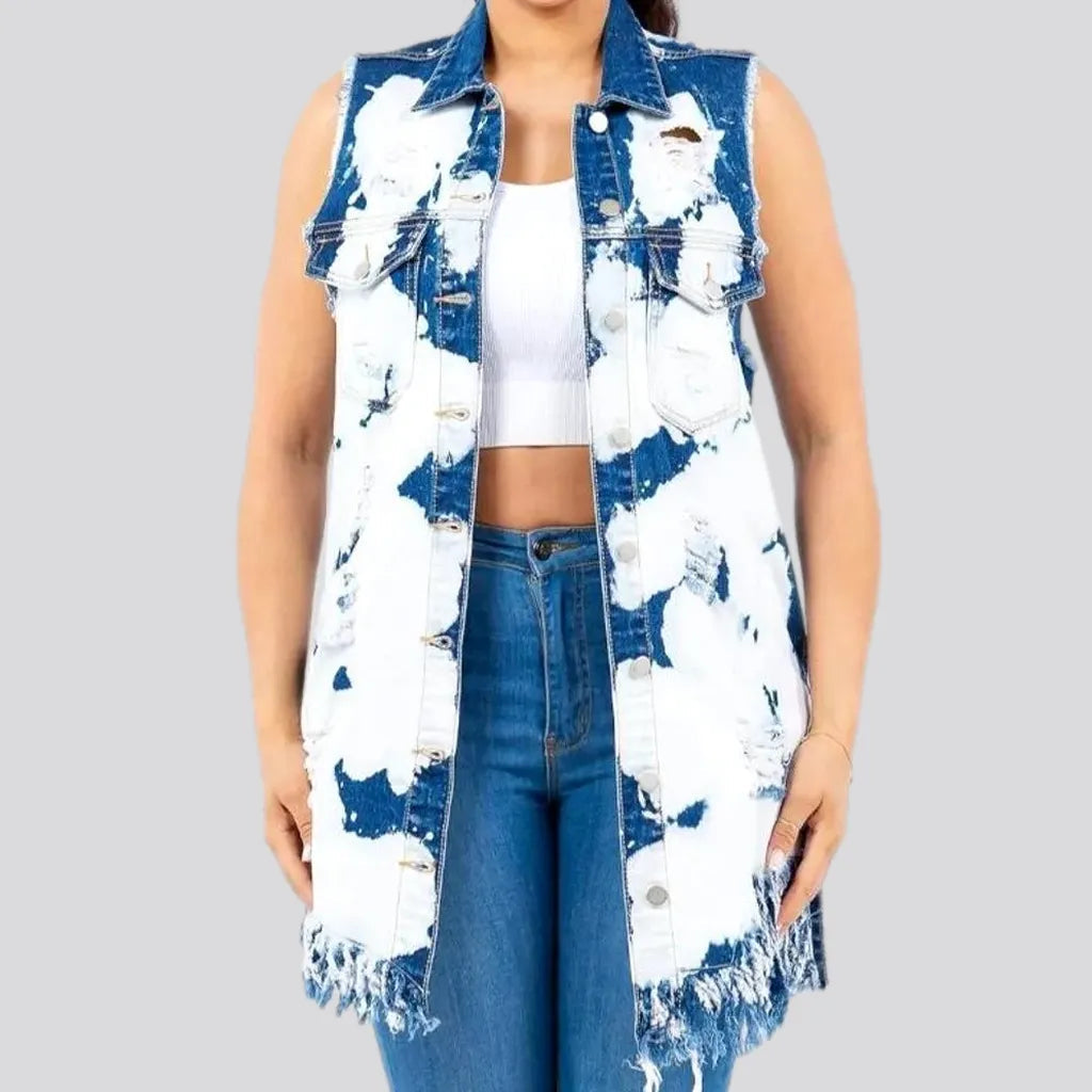 Stylish Slim Fit Boho Denim Vest for Ladies | Jeans4you.shop