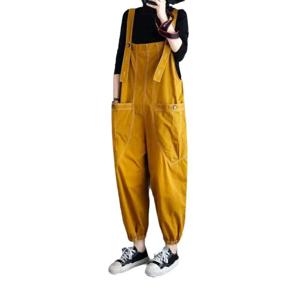 Chic Loose Y2k Dungaree - Yellow