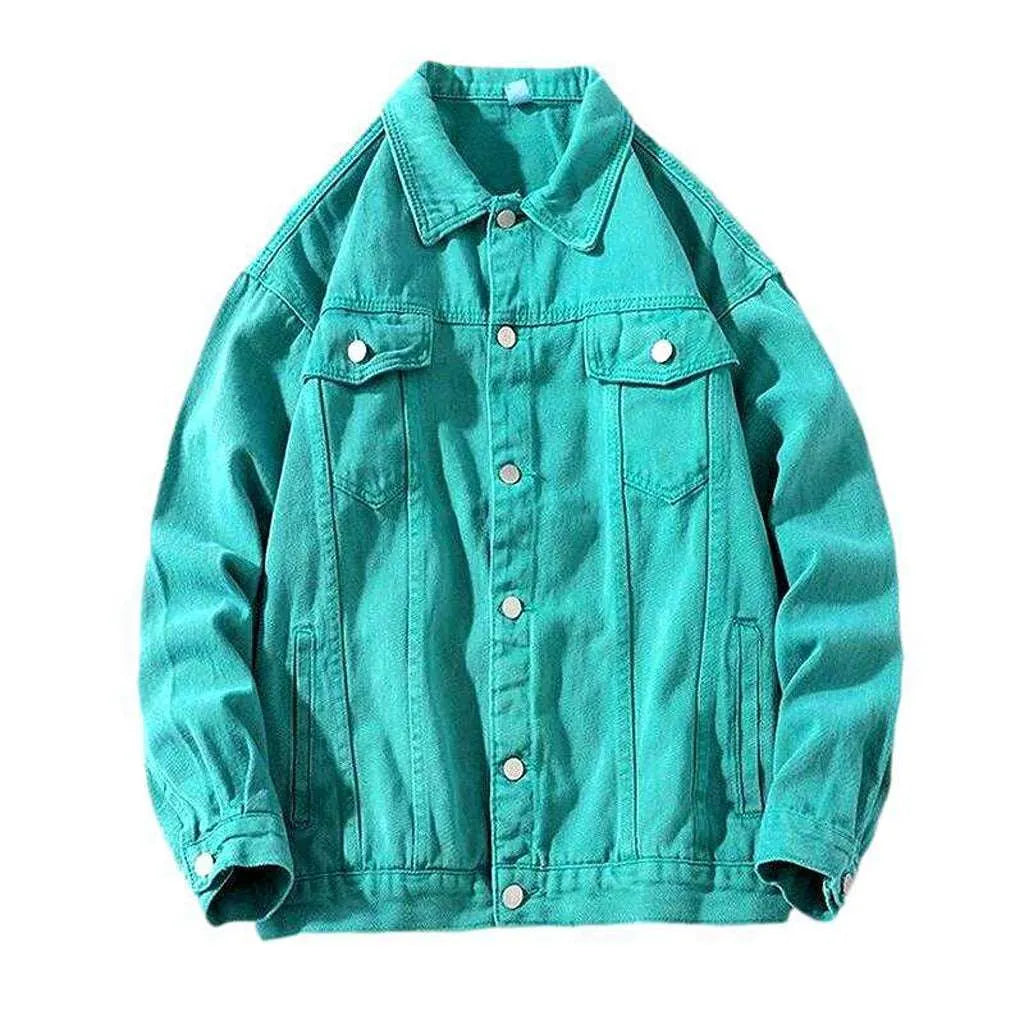 Super oversized color denim jacket
