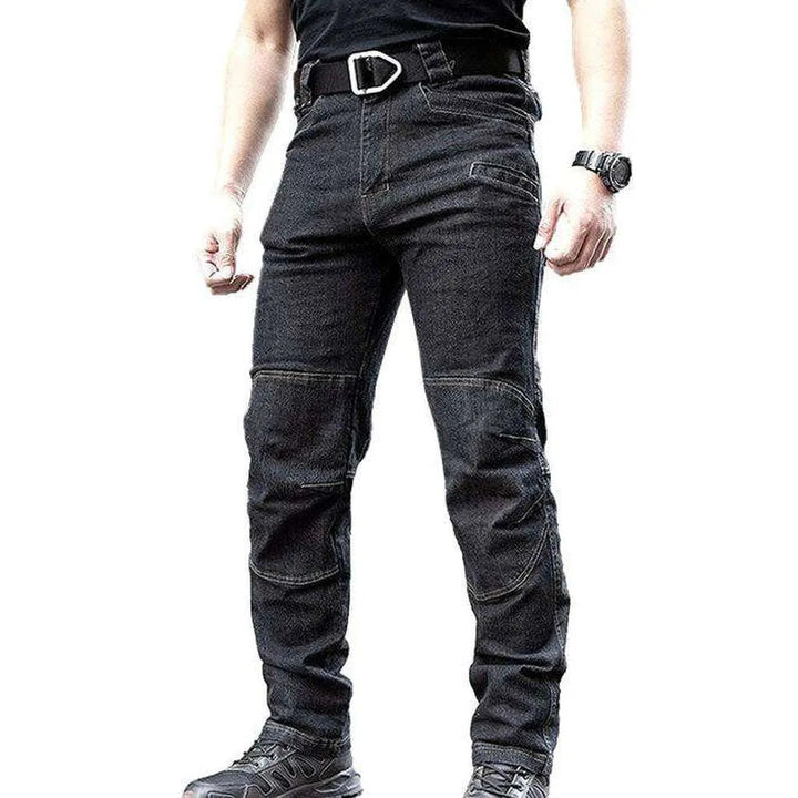 Tactical black jeans for men