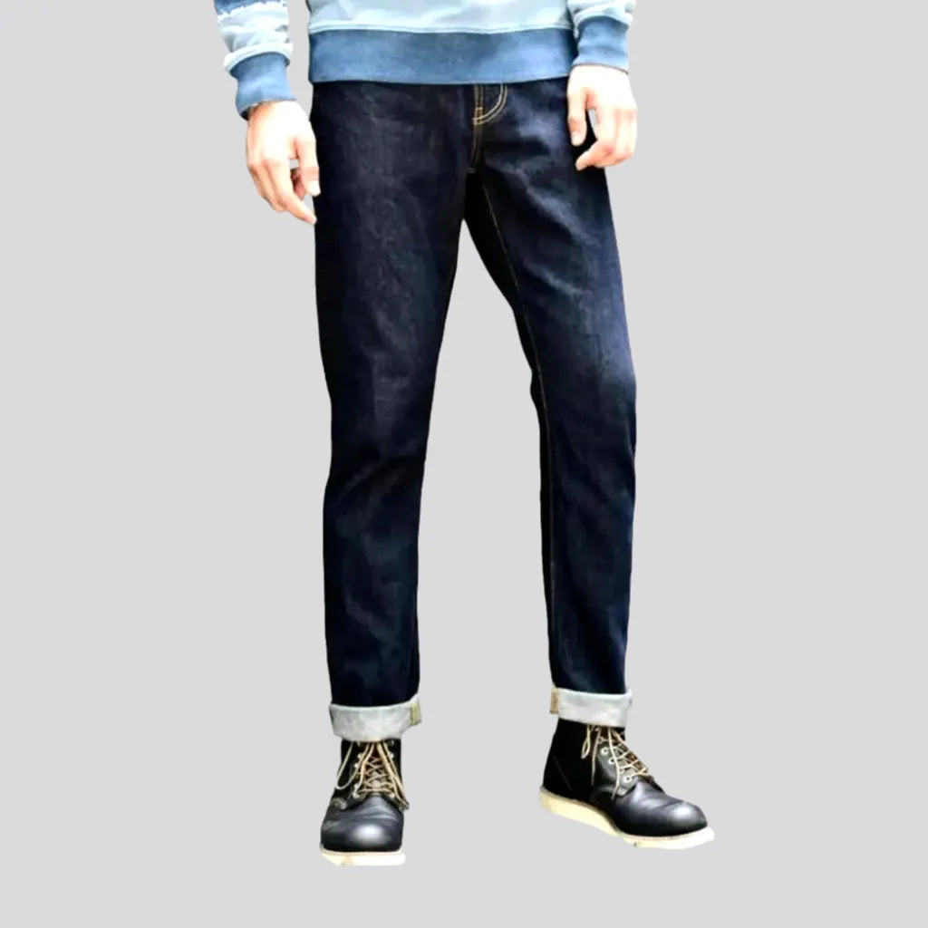 Tapered Fit Self-edge Men's Jeans | Jeans4you.shop