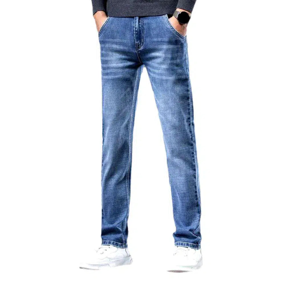 Tapered men's sanded jeans