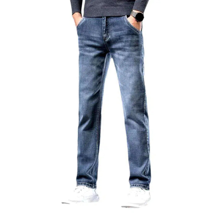 Tapered men's sanded jeans