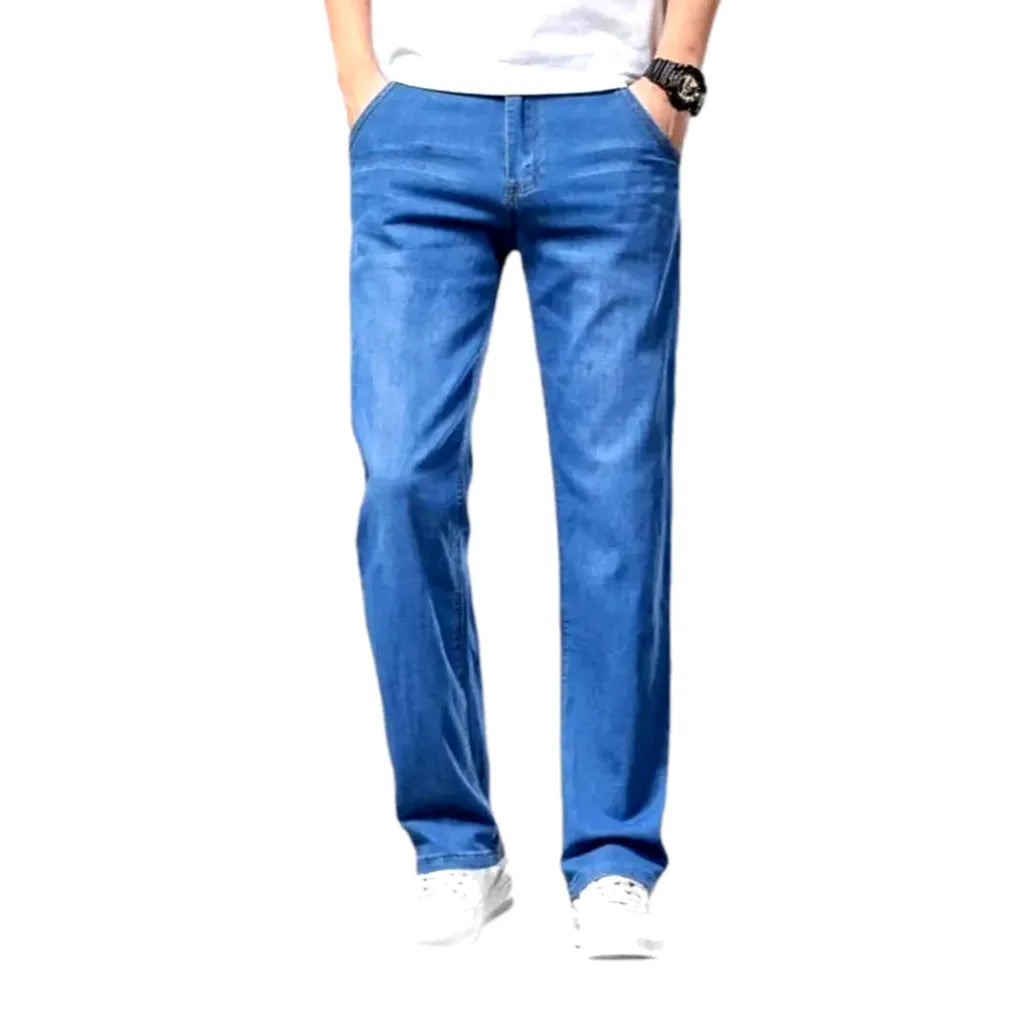 Thin men's lyocell jeans