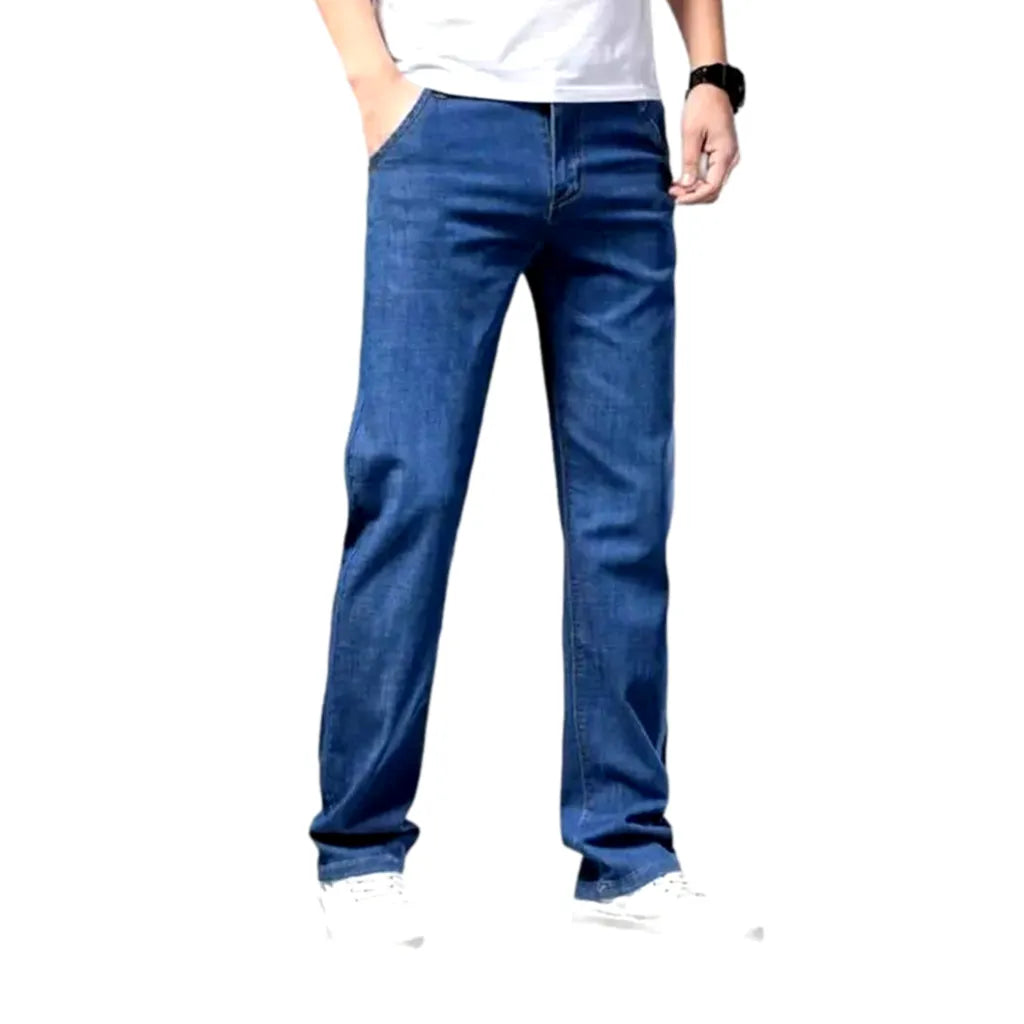 Thin men's lyocell jeans