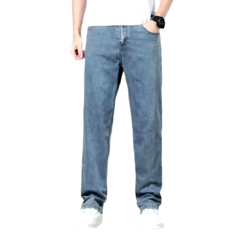 Thin stonewashed jeans
 for men