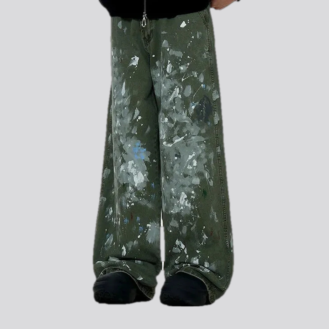 Trendy Painted Baggy Style Men's Denim Pants | Jeans4you.shop