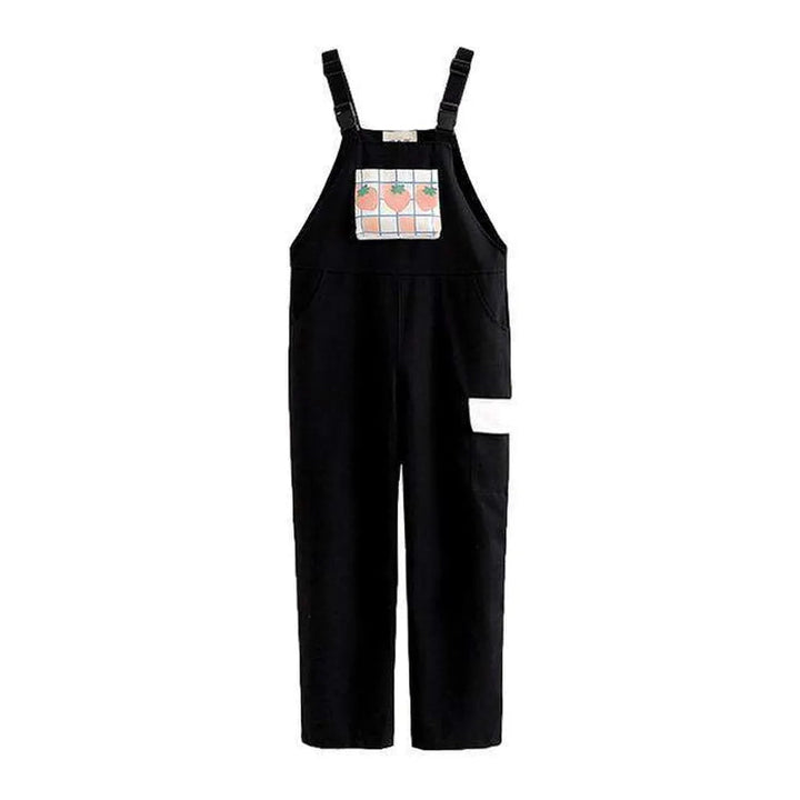 Trendy Women's Loose Fit Overall - Black