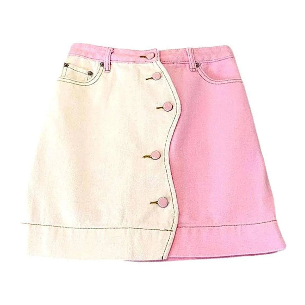 Pink denim skirt canada clearance