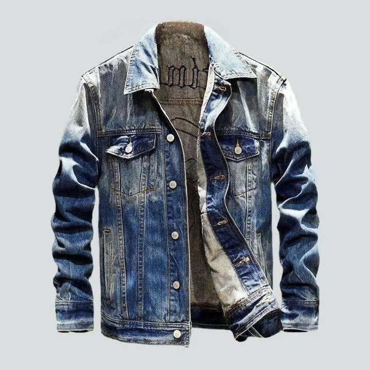 Street trucker jeans jacket
 for men