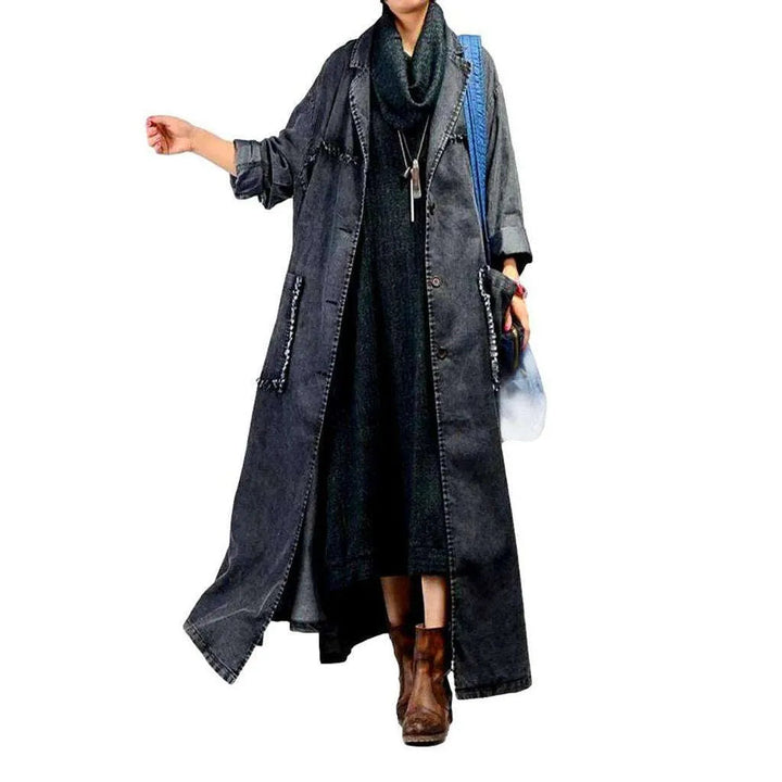 Urban style vintage denim coat