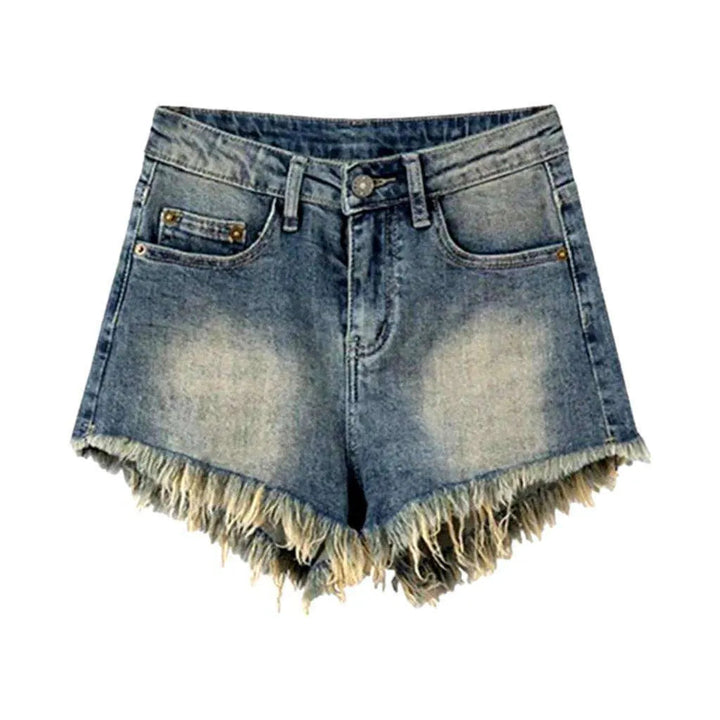 Vintage cropped women's denim shorts