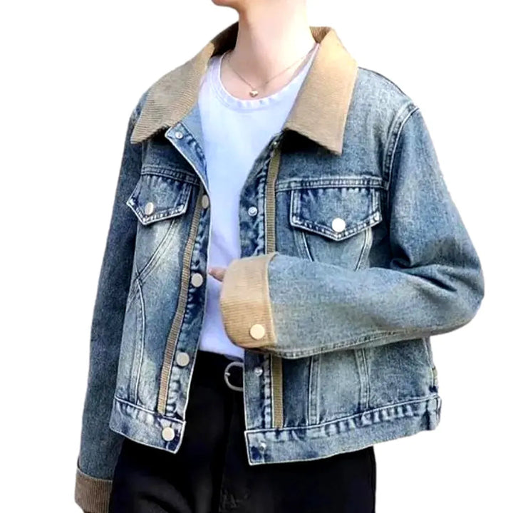 Vintage light-wash women's jeans jacket