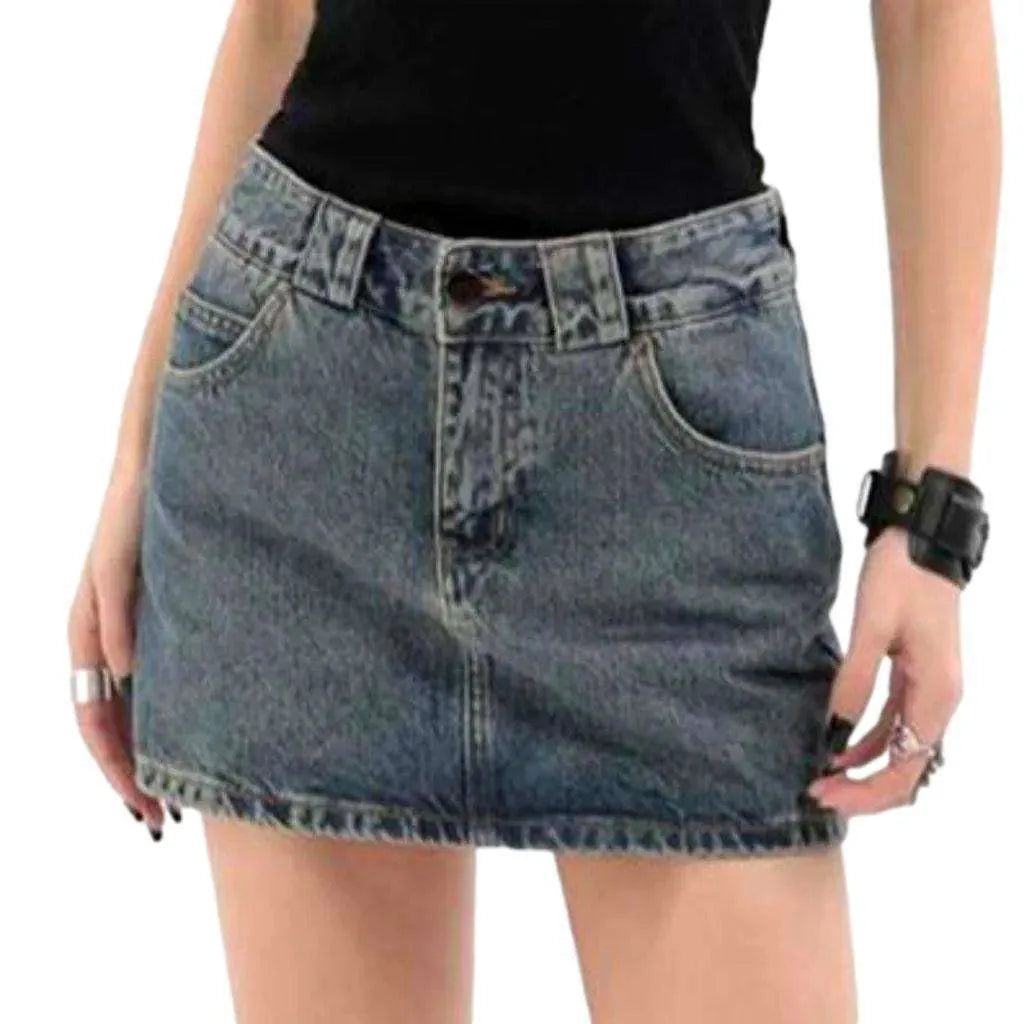 Vintage mini denim skirt
