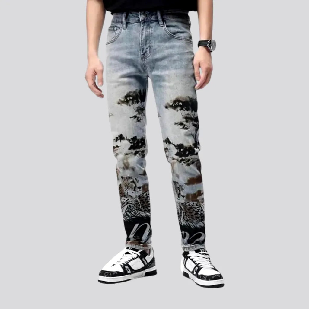 Vintage Painted Fashion Men's Jeans | Jeans4you.shop