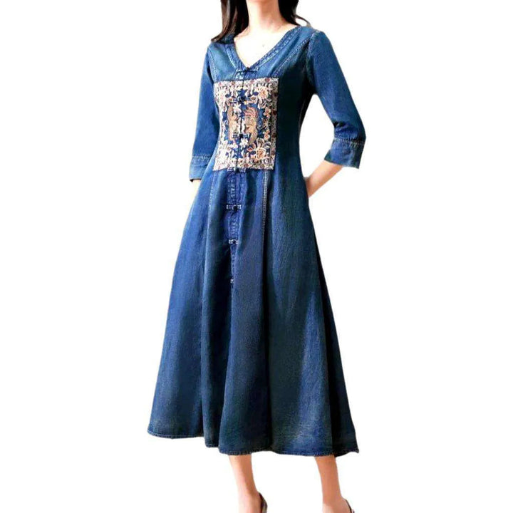 Vintage women's denim dress