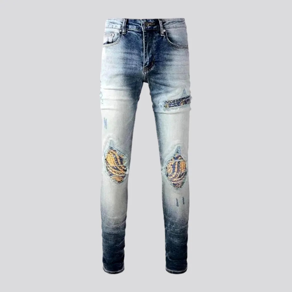 Whiskered Mid Rise Skinny Men's Jeans | Jeans4you.shop