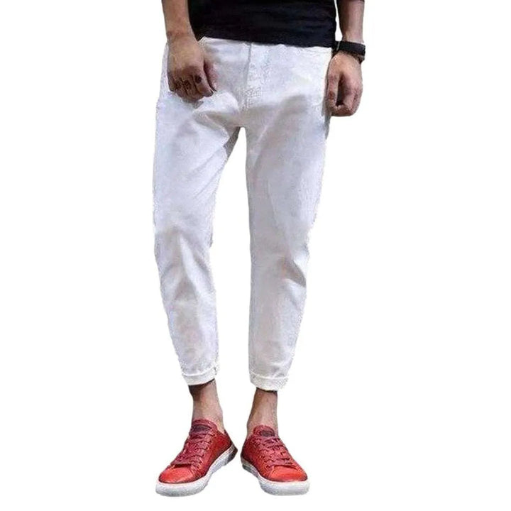 White loose fit men's jeans
