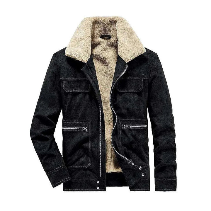 Winter denim coat for men
