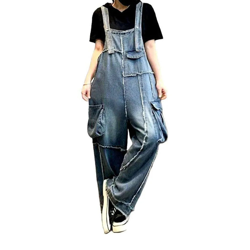 Y2k Baggy Jean Overall for Women - Blue