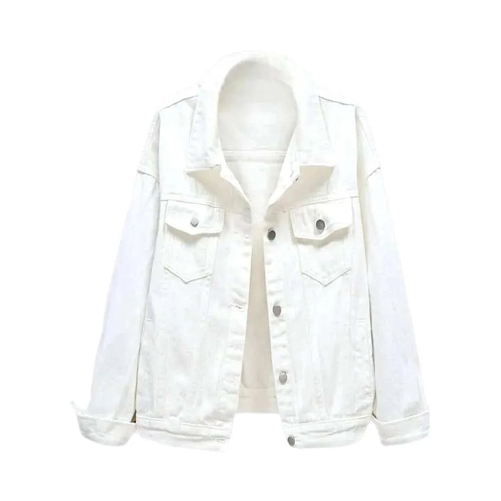 Y2k color jeans jacket for ladies