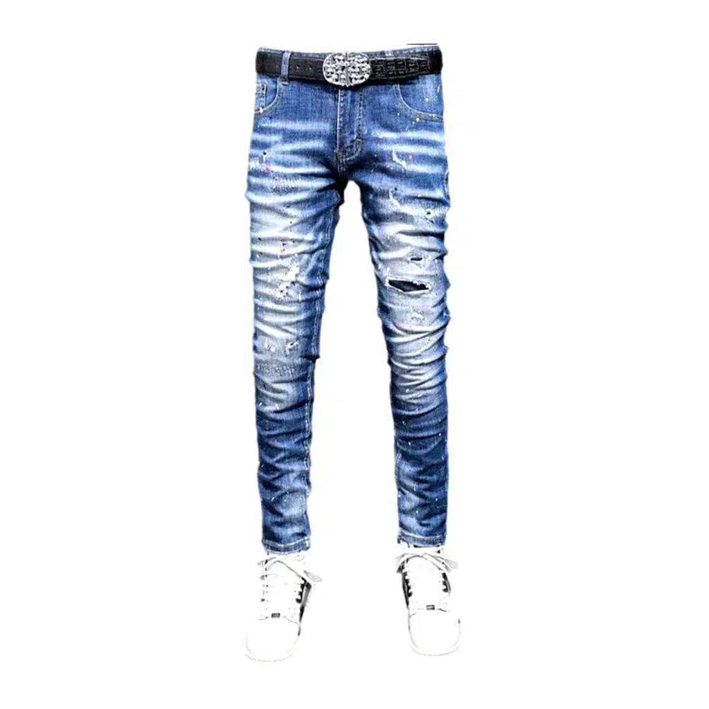 Y2k distressed jeans
 for men