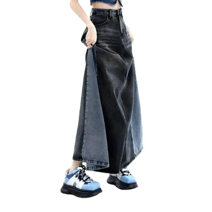 Y2k floor-length women's jean skirt