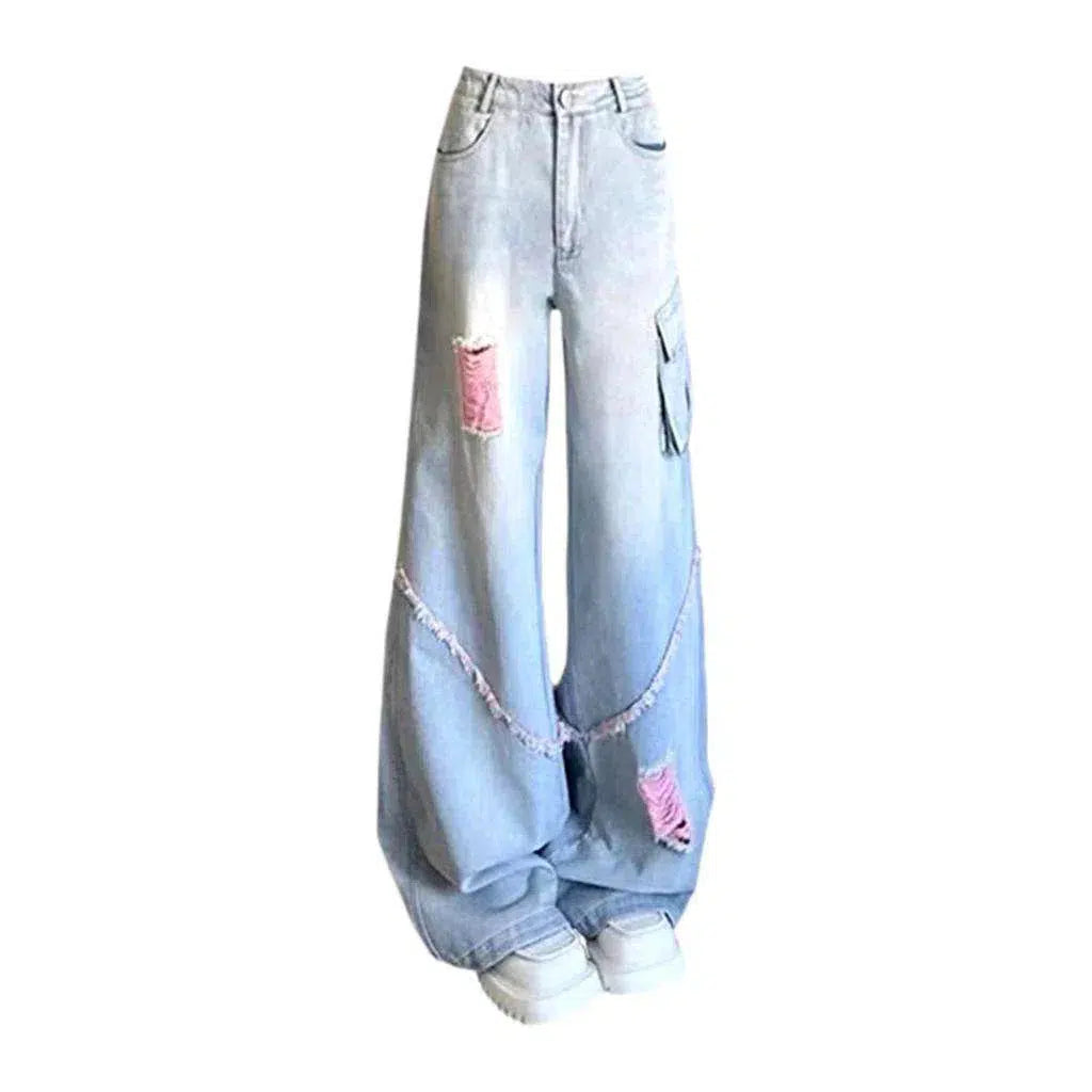 Y2k high-waist jeans
 for women