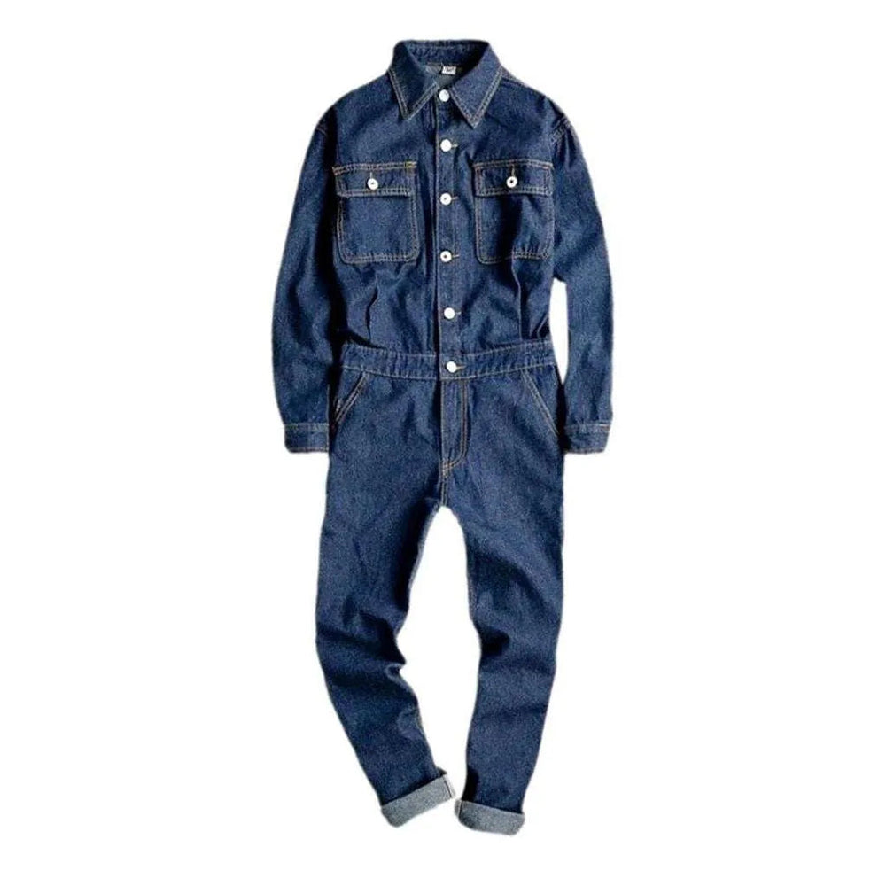 Y2k Jeans Jumpsuit for Men - Blue