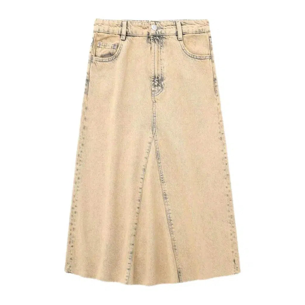 Y2k long women's denim skirt