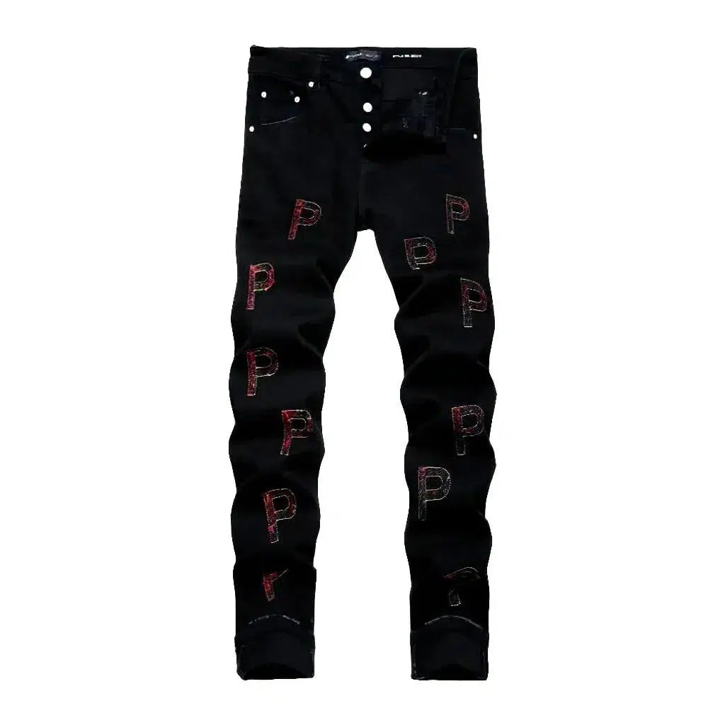 Y2k men's letter-print jeans