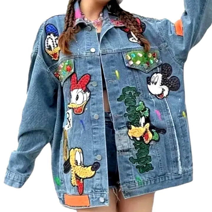 Y2k oversized denim jacket
 for women